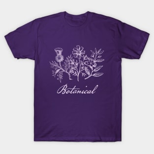 Botanical Text with Illustration T-Shirt